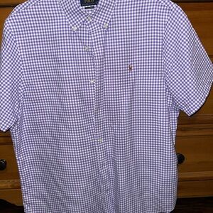 Ralph Lauren Men's Purple Checkered Shirt